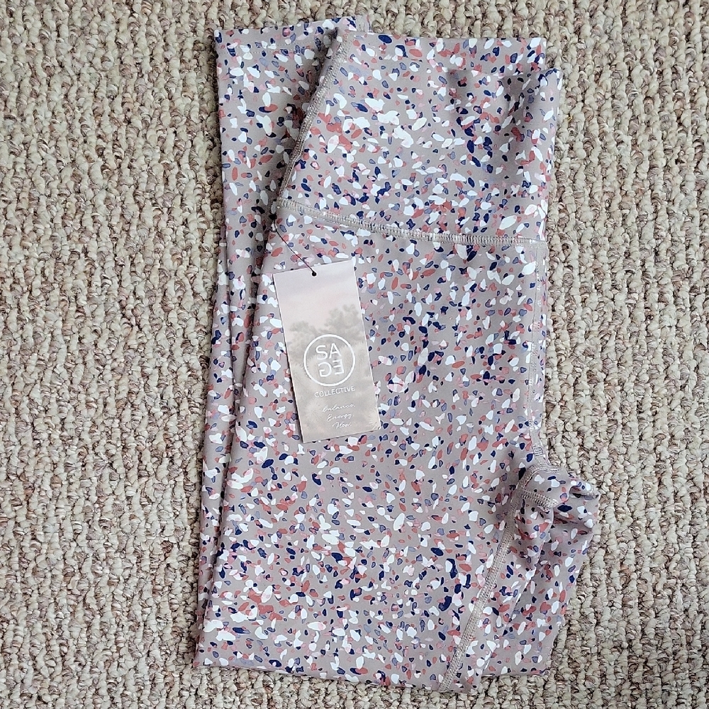 Sage Collective Multicolor Patterned Leggings Size Small